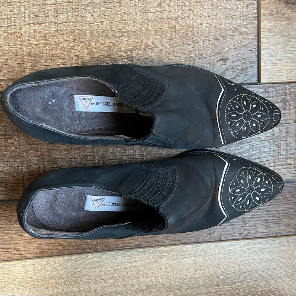 Guess Vintage 90s Black and White Ankle Booties Size 7.5 - Picture 12 of 13